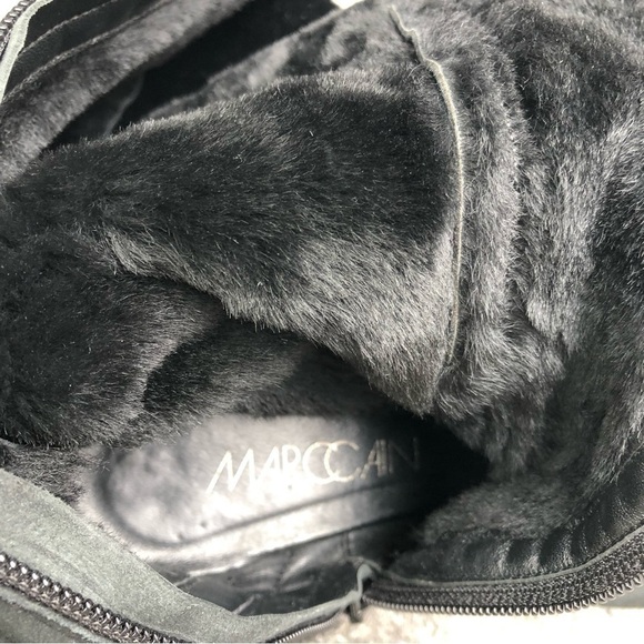 MARC CAIN ANKLE BOOT black leather suede size 38 made in Italy - Picture 12 of 14